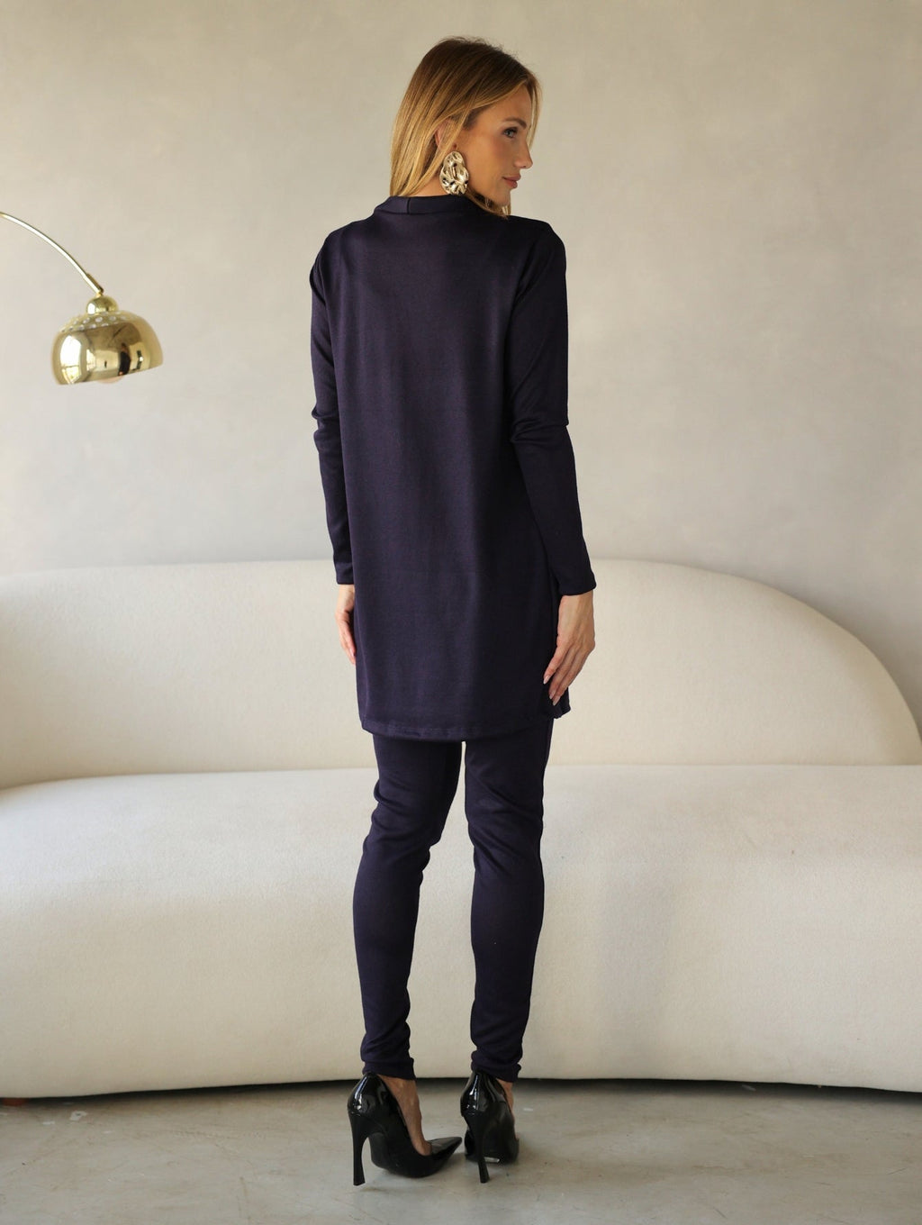 Conjunto 3 Peças Lanzinha Calça Slim e Kimono Alongado e Regata Básica Confortável Giselle