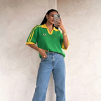 Blusa Tricot Serena Verde | Amarelo