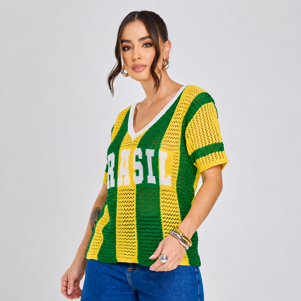 Blusa Tricot Brasil