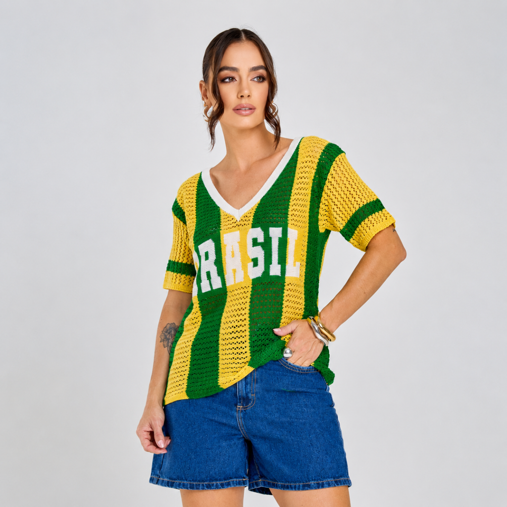 Blusa Tricot Brasil