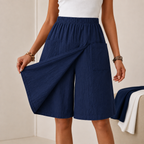 Shorts Saia Celenne™ em Linho de Algodão com Conforto Premium