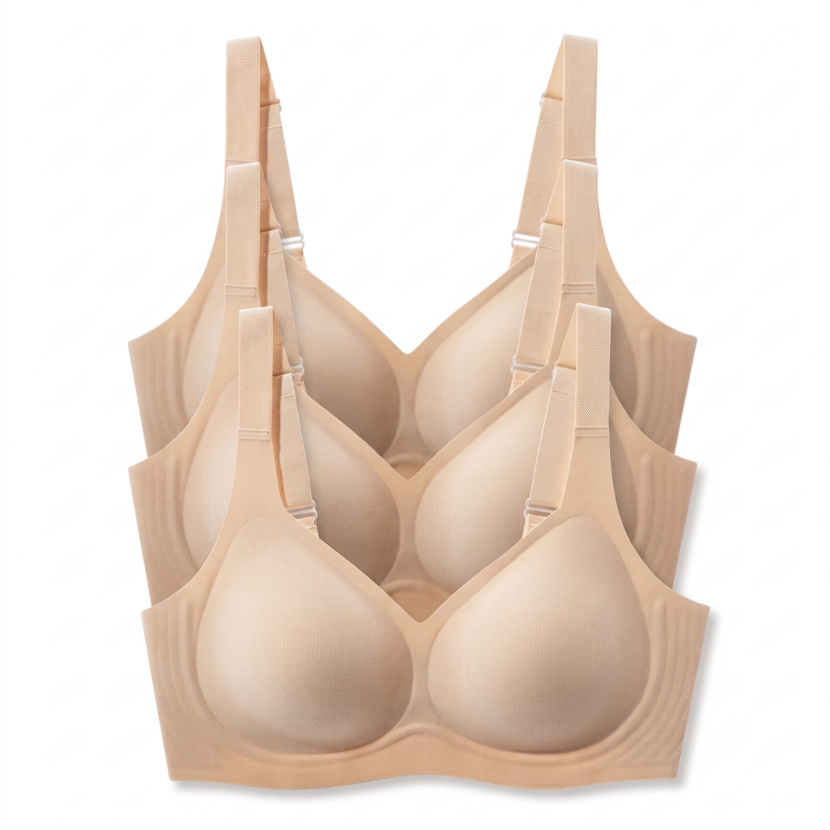 Kit 3 Sutiãs Luna Comfort™ - Sutiã com Efeito Invisível e Zero Marcas